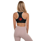 Red Bear Head Padded Sports Bra