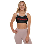 Red Bear Head Padded Sports Bra