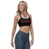 Red Bear Head Sports bra