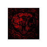 Red Bear Head Sticker