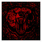 Red Bear Head Sticker