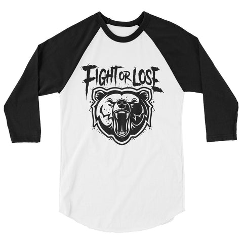 Thrash Bear 3/4 sleeve raglan shirt